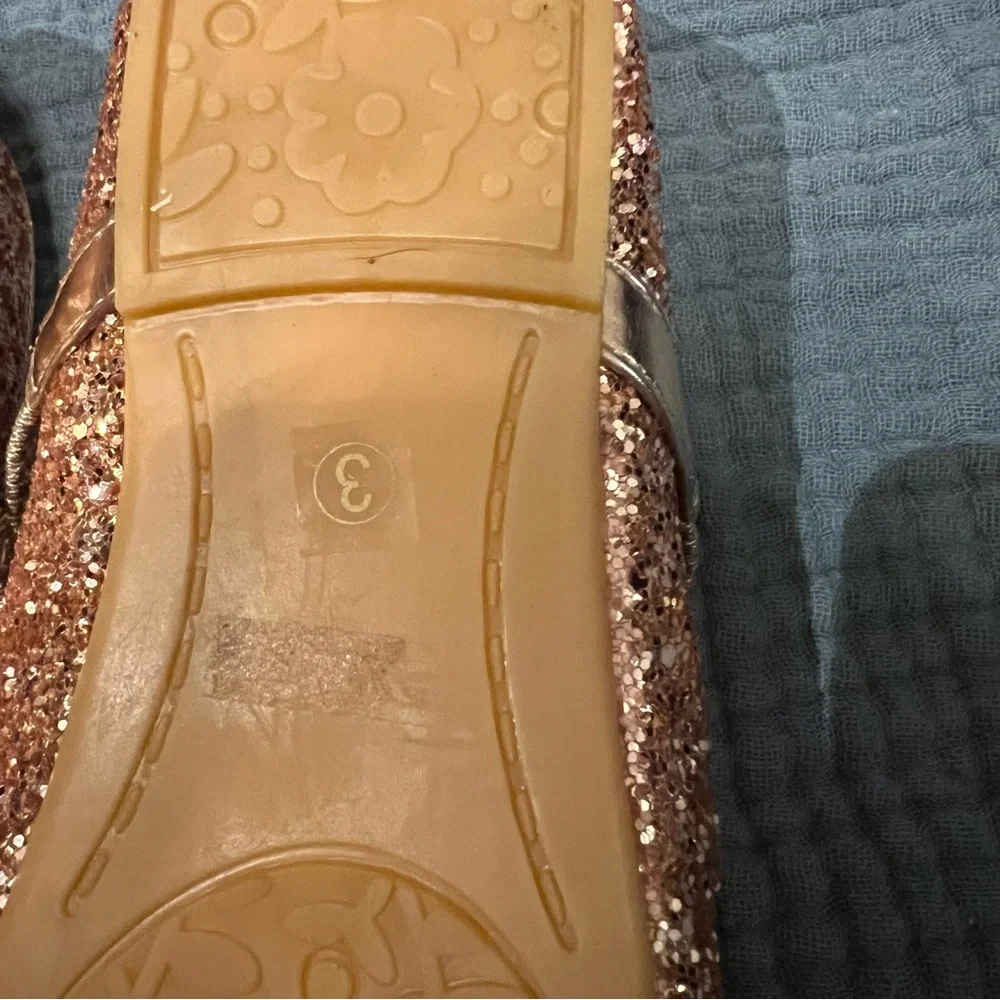 Kailee P Rose Gold Glitter Mary Janes
